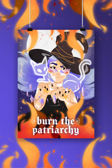 Intrépide Studio Poster Burn the patriarchy 🧙‍♀️